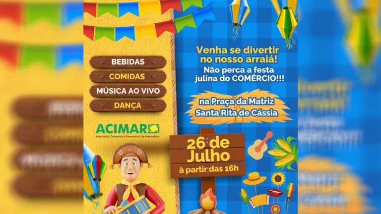 Acimar vai promover sábado uma grande festa caipira em Marmeleiro