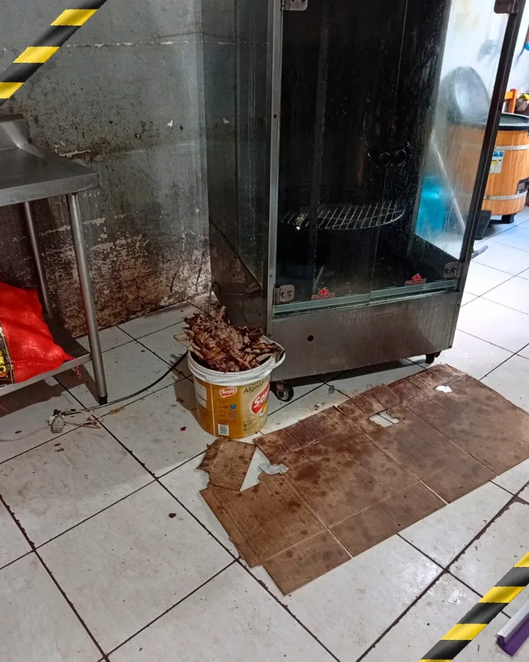 Cozinha de restaurante é interditada por falta de higiene