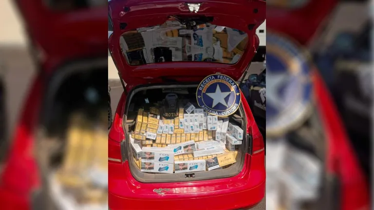 Em Palmas, PM e Receita apreendem cigarros contrabandeados
