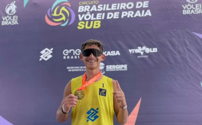 Gabriel Campos, de Dois Vizinhos, é destaque nacional no vôlei de praia