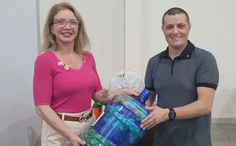 Projeto do Rotary coleta tampinhas de garrafas PET