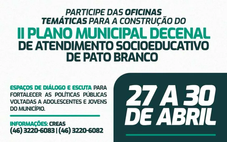 Oficinas discutem o atendimento socioeducativo em Pato Branco