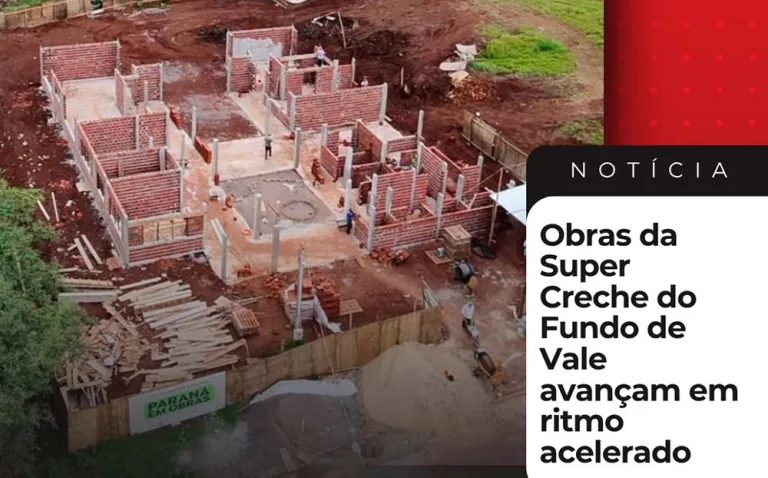 Obras da super creche do Fundo de Vale avançam em ritmo acelerado